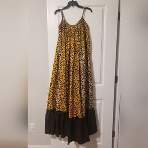 Handmade Animal print Ankara sleeveless dress